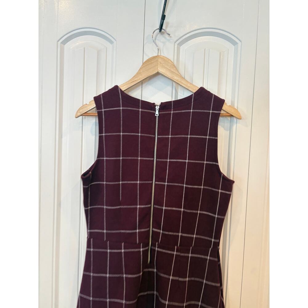Gap Burgundy Plaid Dress Size 8 - Picture 5 of 7